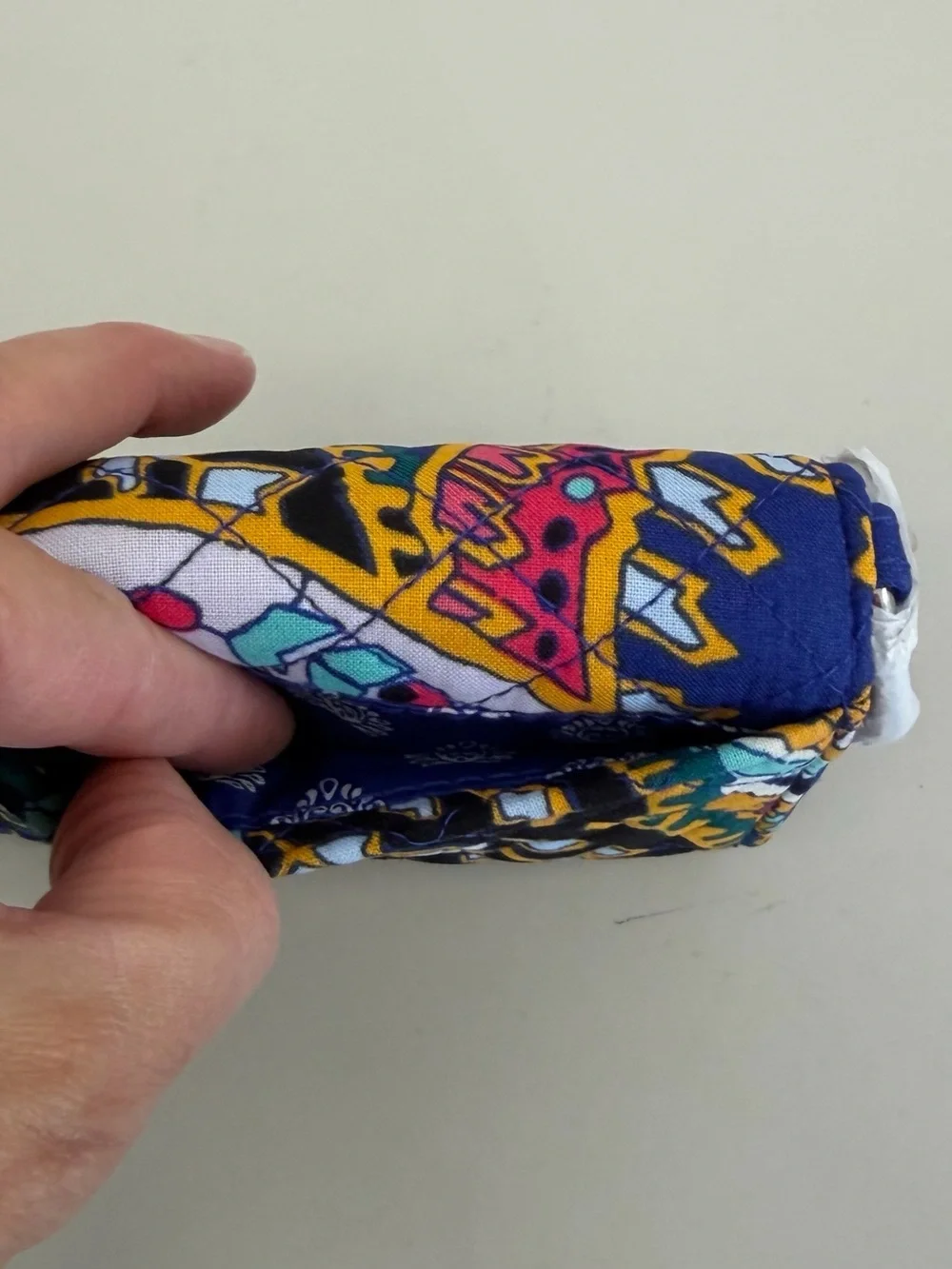 Like New Vera Bradley Iconic RFID Card Case, Romantic Paisley Quilted Pattern